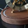 New Black Walnut Solid Wood Luminous Base Clock: Lingjing Time Mechanical Movement Hotel Villa Model Room