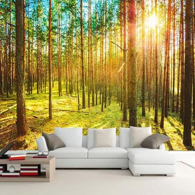 Forest Landscape Nature Wallpaper Living Room Bedroom Tv Sofa Background Backdrop Wall Mural Home Decor