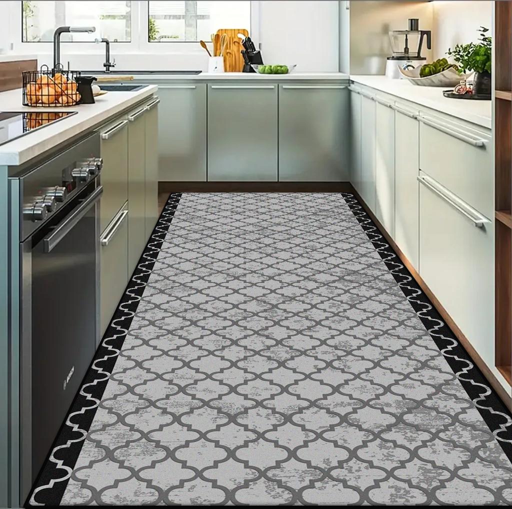 Modern Kitchen Non-slip Long Runner Rugs Decoration Home Living Room Bedroom Corridor Carpet Stairs Entryway Floor Mat Washable