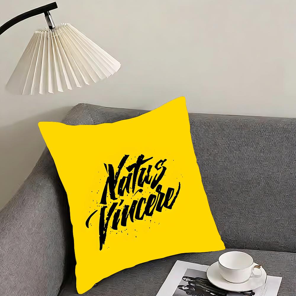 NNatus VincereE Logo Cushion Cover Pillowcase Ultra Soft Skin Friendly Fabric Cloud Like Comfort Concealed Zipper