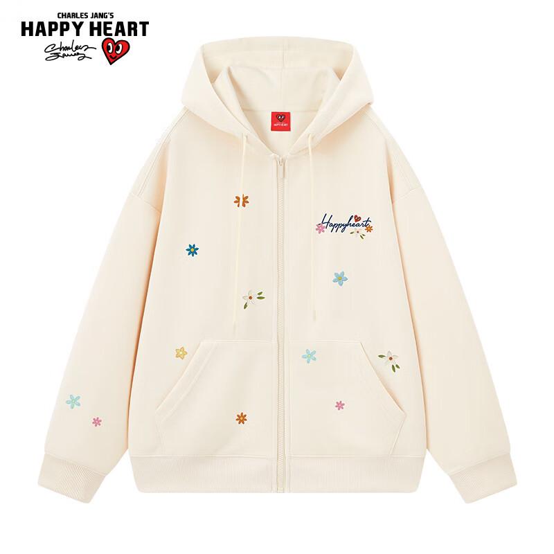 

Charles Heart Unisex Floral Print Oversize Zip-Up Hoodie M