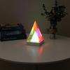 USB-wiederaufladbare LED-Pyramidenwürfel-Nachtlicht Mischfarbenwürfel Dekorative Tischlampe Nachttischlampe
