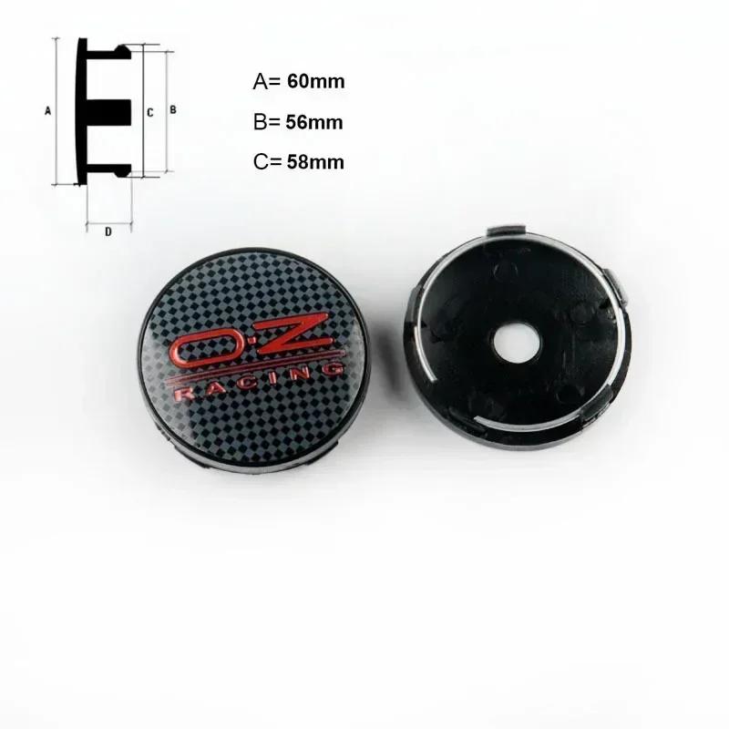 

6 COLORS 60MM OZ Racing Car Wheel Center Hub Caps Car Emblem Badge Logo Wheel Center Cap Label Car Styling Accessories 1pc