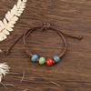 Ethnic Floral Glaze Ceramic Beaded Bracelet - Retro Artistic Porcelain Design for Women