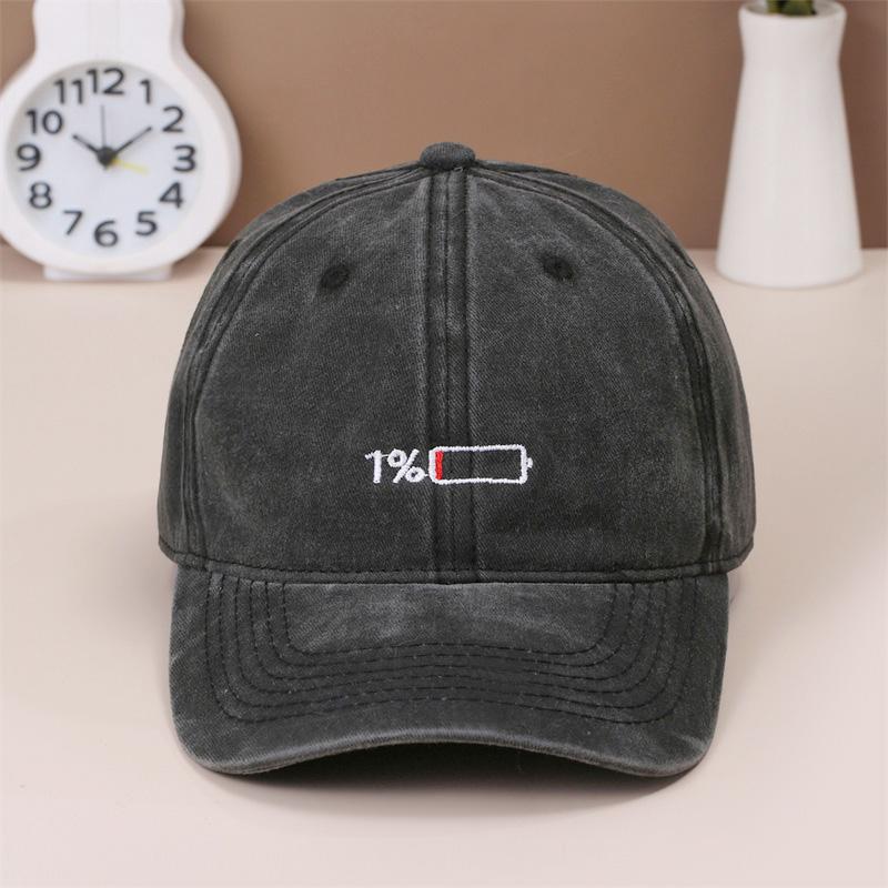 A Men’s Embroidered Cotton Adjustable Simple And Casual Baseball Hat