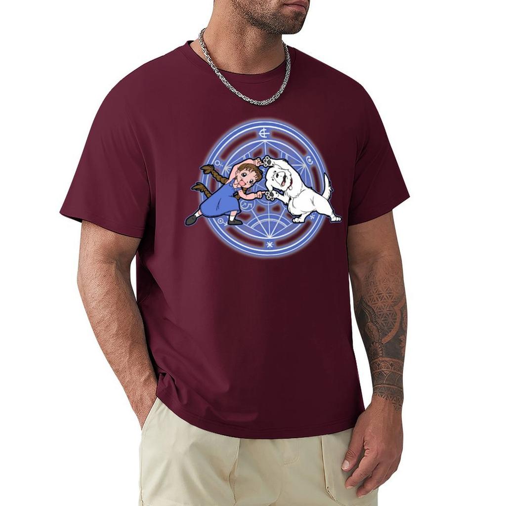 Fullmetal Fusion Alchemist T-Shirt Bluse Rapper Grafik-Tees Baggy Shirts Sommer Tops Kurzarm-Tee Herren