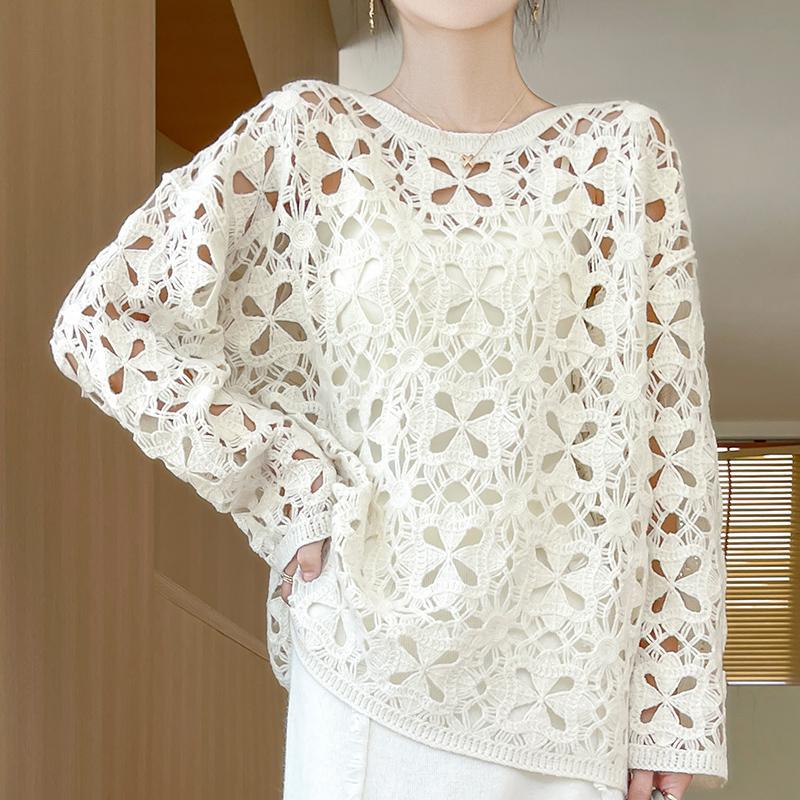 Women's Cashmere Sweater Qinghe Cashmere 30% Cashmere 70% Wool Autumn and Winter Cashmere Pullover Hand-woven Soft and Warm