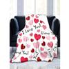 Pink Heart Pattern Flannel Printed Blanket Suitable for All Seasons Suitable for Living Room Office Sofa and Travel 180x250CM