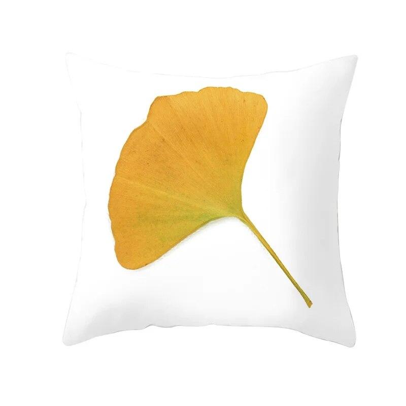 Bedroom Sofa Living Room Pillowcase Autumn Maple Leaf  Fresh Print Floral Plant Cushion Cover