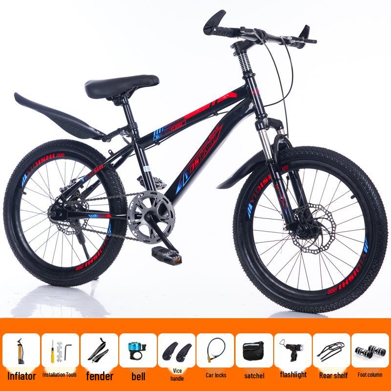 Children's Mountain Bike: Variable Speed, Disc Brake, Ages 6-12, Suitable for Boys, Girls, and Teens