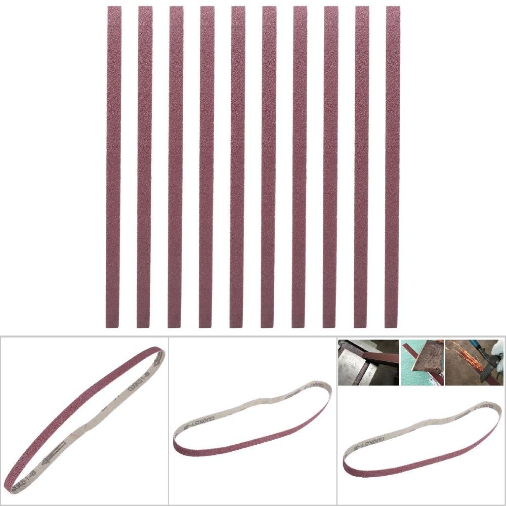 10pcs 533 X 9mm Aluminium Oxide Sandpaper Aluminum Oxide Belt Sander Strap  Woodworking