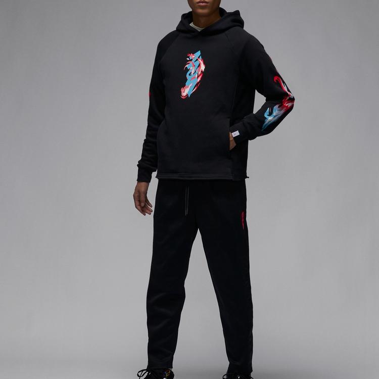 Jordan Sudadera Casual de Forro Polar con Capucha Estampada Dri-Fit para Hombre Sudadera Negra FN5343-010