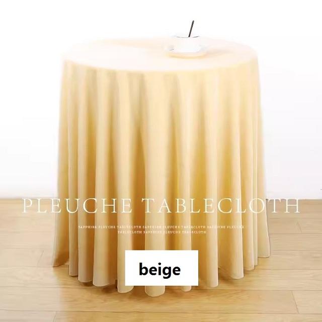 Runder Samt-Tischdecke 100 - 200 cm - Flecken- und Knitterbeständig Waschbare Runde Tischdecke, Polyestergewebe Tischdecke