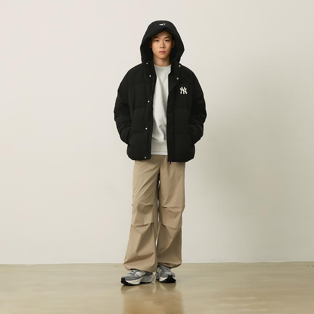 New MLB MLB Preppy Style Collection New York Yankees FW24 Down Jacket Unisex Black 3ADJV1046-50BKS