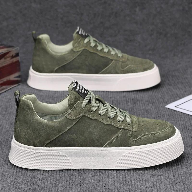 Scarpe da Uomo in Pelle Fatte a Mano Traspiranti Scarpe Casual da Uomo Comode Scarpe da Ginnastica da Passeggio da Uomo Scarpe da Barco Taglie Forti 3