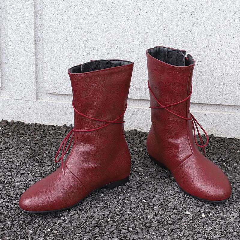 Women's Flat-bottomed Short Boots Autumn and Winter New Comfortable Large-size Casual Short Boots