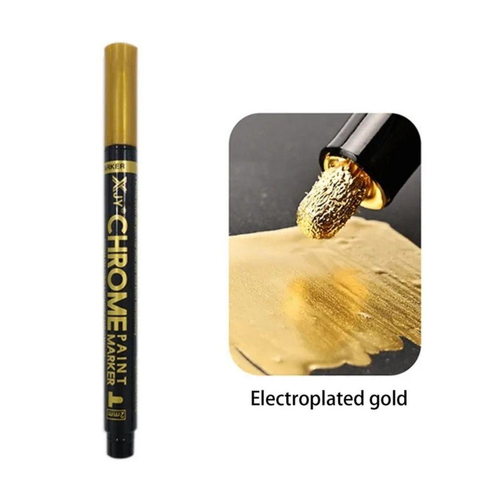 Светоотражающий Арт Маркер Краска Ручка Серебряный Жидкий Хром Блестит Отражает Серебряные Маркеры Ручка Металлический Арт Ремесленная Ручка Для Шины розового золота