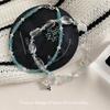 Starry Sky Series: Blue Apatite & White Crystal S925 Silver Bracelet