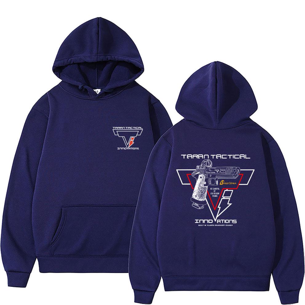 Taran Tactical Pistolen-Print Super Elastischer Hoodie Unisex Lässig Übergroßer Pullover Hoodies Männer Frauen Mode Vintage Sweatshirt