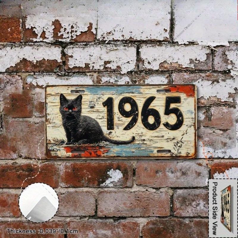 Motorcycle Souvenir License Plate, Metal Auto Wall Decor 15x30cm