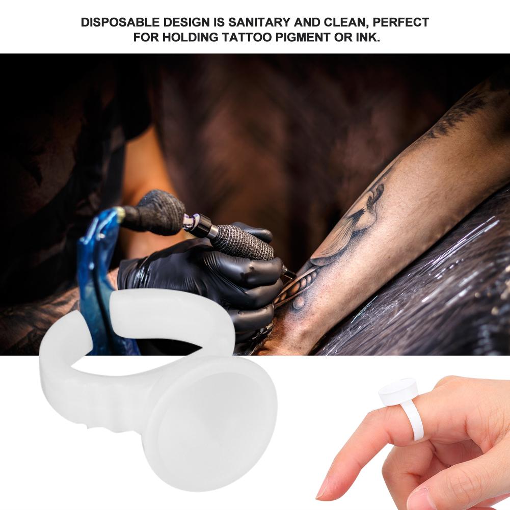 500Pcs Disposable Tattoo Ink Ring Cup Container Makeup Pigment Cap Accessories Holder500Pcs
