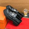 Men's Glossy Leather Thick-Soled Loafers - British Style Slip-On, Large Size, for Spring & Autumn