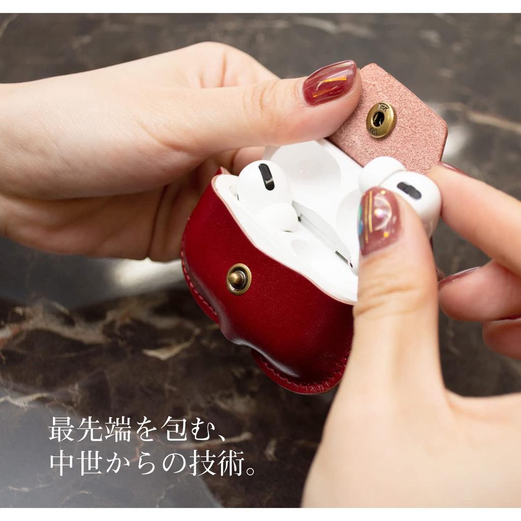 AirPods Compatible Case Compatible with Pro 2019 1st Generation and 2022 2nd Generation Cover Sleeve Genuine Leather Italian Leather Men Women Black