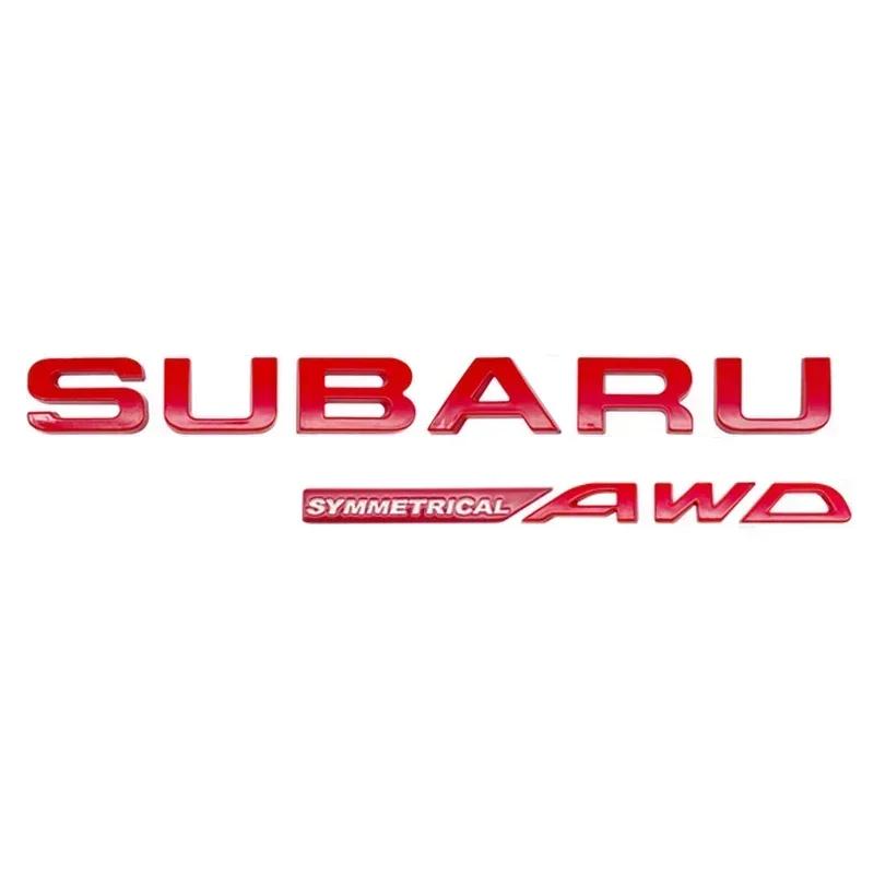2025 for Subaru BRZ SYMMETRICAL AWD Car Rear Trunk Metal Emblem Stickers Auto Body Badge Tribeca XV STI Forester Impreza Outback X666