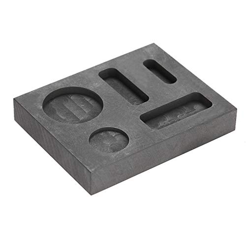 Kafuty-1 Black Heat Resistant Graphite Crucible, Crucible Mold, Stability 5 Groove for Metal Metal