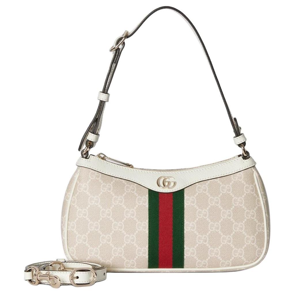 GUCCI Ophidia GG Monogram Coated Fabric Handbag Small Women's Beige & White 841341-FAE0J-9643