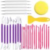 29-Piece Pottery and Clay Sculpting Tool Set – Includes Dot Pens and Cutting Scrapers
