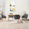 Exclusive House - Dining Chairs Set of 4 Dark Grey Fabric