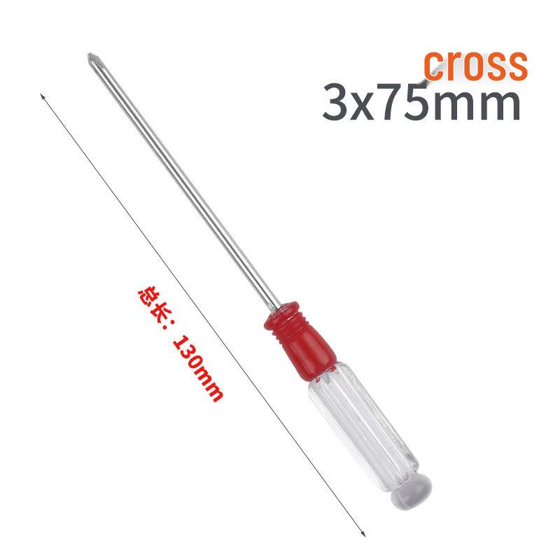 

Мини-кристаллическая отвертка 3 мм с прозрачной ручкой - крестовая и плоская