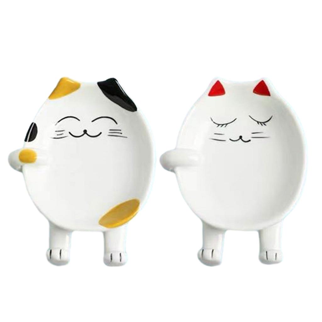 Fun Cartoon Cover Rack Versatile Spoon Rest Novelty Lid Rack Kitchen Gadget Holder Ceramic Material for Kitchen Cooking
