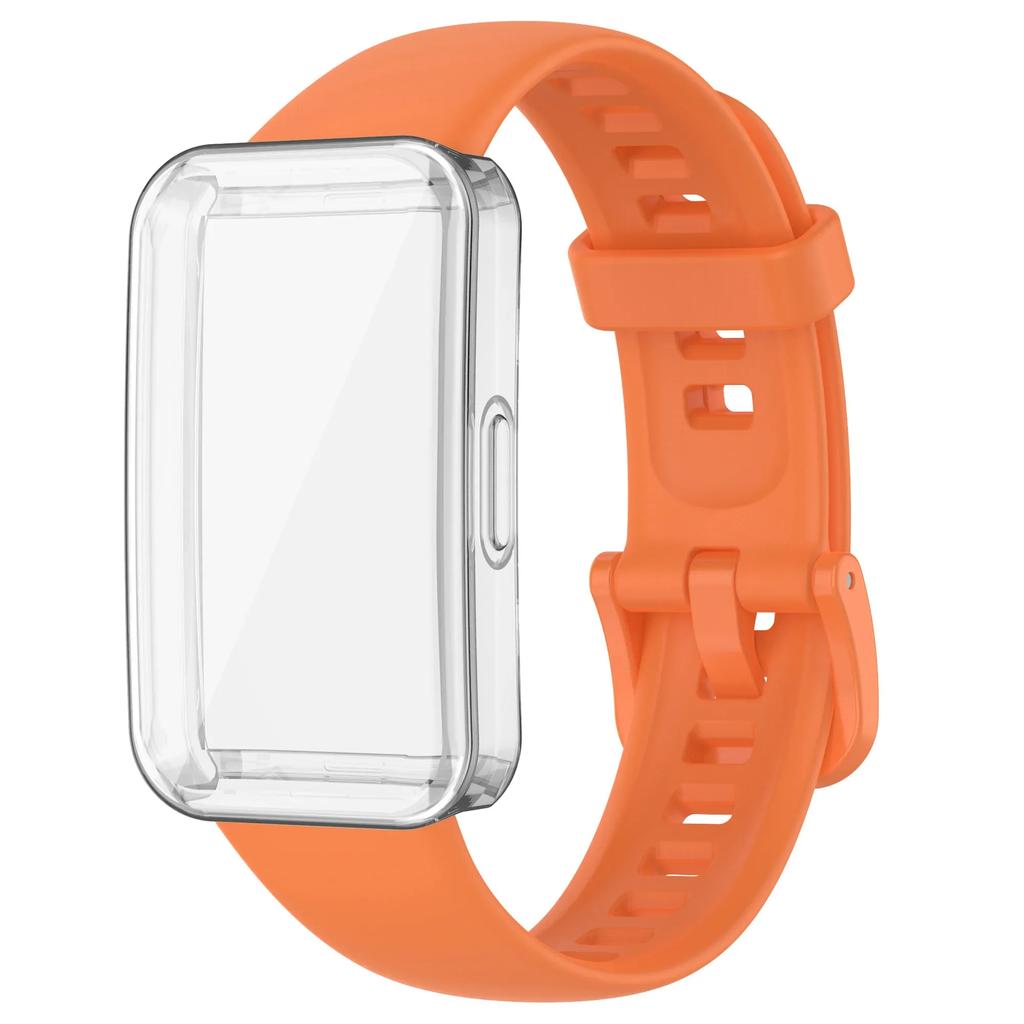 Silicone Watchbands For Huawei Band 9 Strap Replacement Strap For Huawei Band 8 Correa Bracelet Screen Protector Accessories