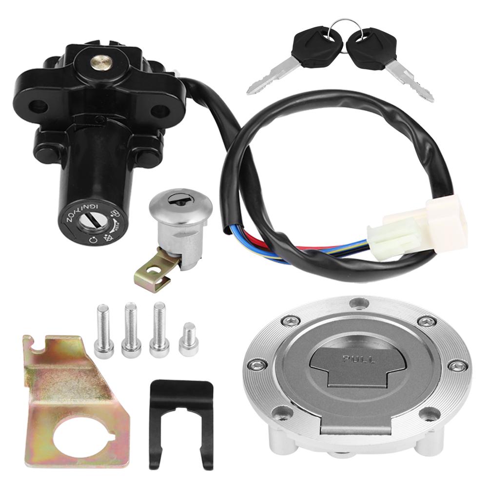 Fuel Gas Cap Ignition Switch Seat Lock W Key Set for Yamaha YZF R1 R6 FZ6 01 12