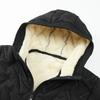 Men's Warm Fleece Lined Hooded Jacket Winter Zipper Pocket Jackets Outdoor Sports Coat Leisure Workwear Clothes Windproof Jacket