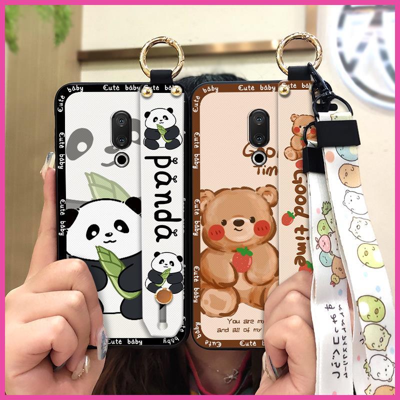 Dirt-resistant Wristband Phone Case For Meizu 15/15 Lite Anti-knock Durable Silicone Anti-dust Cartoon Soft Case Cute