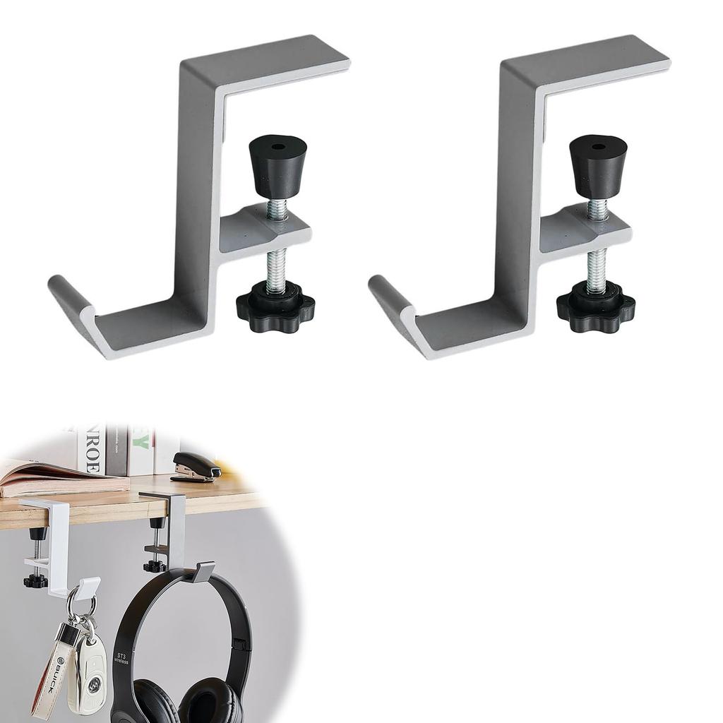 Pokmil Headphone Stand Headphone Hanger Headphone Hook Desk Hook Screw Clamp Headphone Hanger Easy To Install Mobile Hook Business Trip Travel