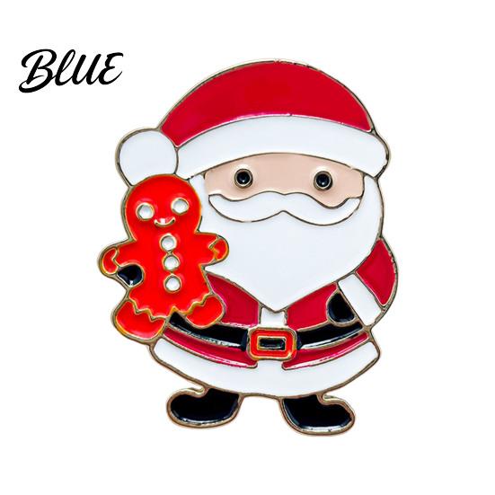 Alloy Santa Claus Pin Zinc Brooch Enamel Cartoon Father Christmas