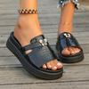 Fashion Women's Simple, Fashionable and High-quality Thick Heel Sandals Summer Outdoor Fashionable Toe Open Style Shoes