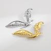 Retro Stainless Steel Large Eagle Brooches for Women Men Personality Classic Metal Bird Brooches Suit Corsage Jewelry Accessory