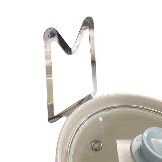 Pot Lid Holder Stable Non-Slip Design Kitchen Countertop Organizer Pot Lid Rest Fits Various Lid Sizes