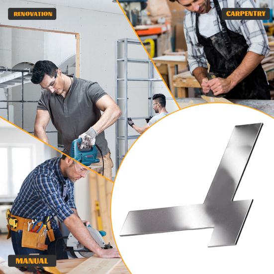 Edge Scraping Tool Right Angle Leveling Device High Accuracy Multifunctional DIY 90-Degree Angle Ruler Woodworking Tool