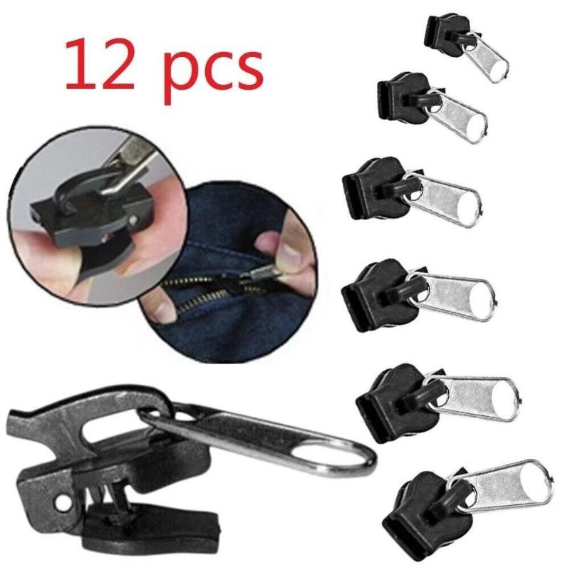 6/12/18/24/30pcs Zipper Fix Easy Repair Set Universal Plastic Zipper Head For DIY Sewing Tools 3 Sizes