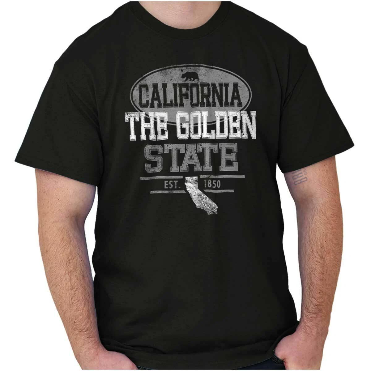 California The Golden State Hometown Gift Womens or Mens Crewneck T Shirt Tee XXXL
