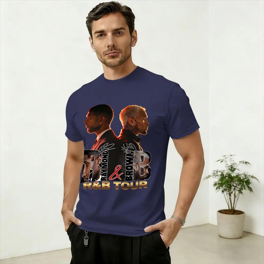 Raymond Brown RB Tour 2026 Concert TShirt for Unisex 100 Cotton Tee Shirt Round Neck Short Sleeve T Shirts Plus Size Clothing