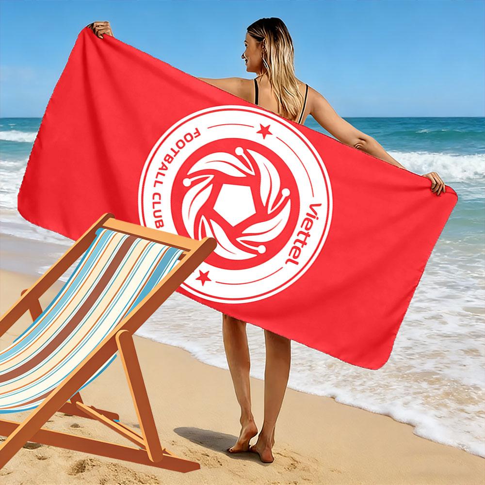 Red Viettel Football Club Towel A Must-have Beach Towel for Beach Travel
