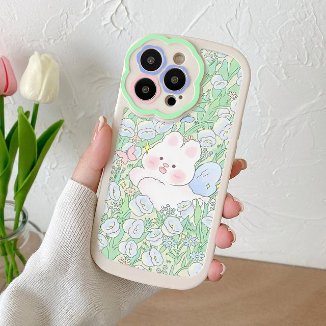 Custodia per telefono con bumper a fiori per custodie per iPhone 13 Pro iPhone 11 12 13 14 Pro Max Xr Xs X Custodia per telefono iPhone11 Copertura posteriore in silicone morbido