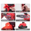 6-inch Cordless Electric Chainsaw with Rubberized Grip, Lithium Battery-Powered, Mini Woodworking & Logging Saw for Garden Tools
